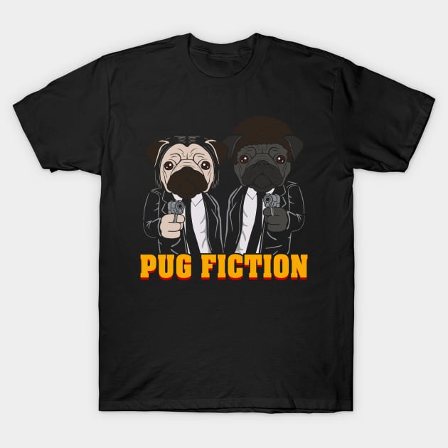 Pug Fiction T-Shirt by Melonseta